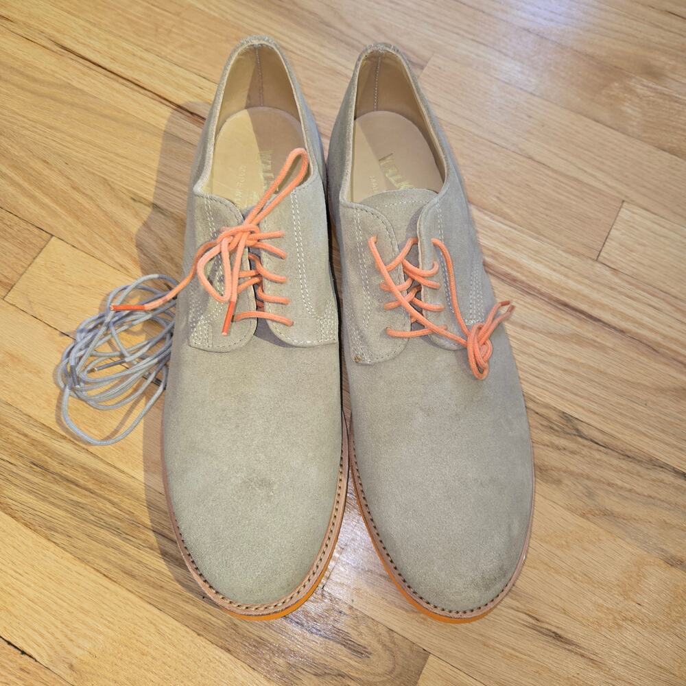 Walk-Over Mens Derby Stone Suede Orange sz 14